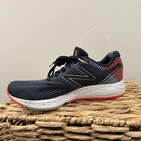 New Balance 890 Navy Blue & Orange Running Shoes 9 - Picture 8 of 9